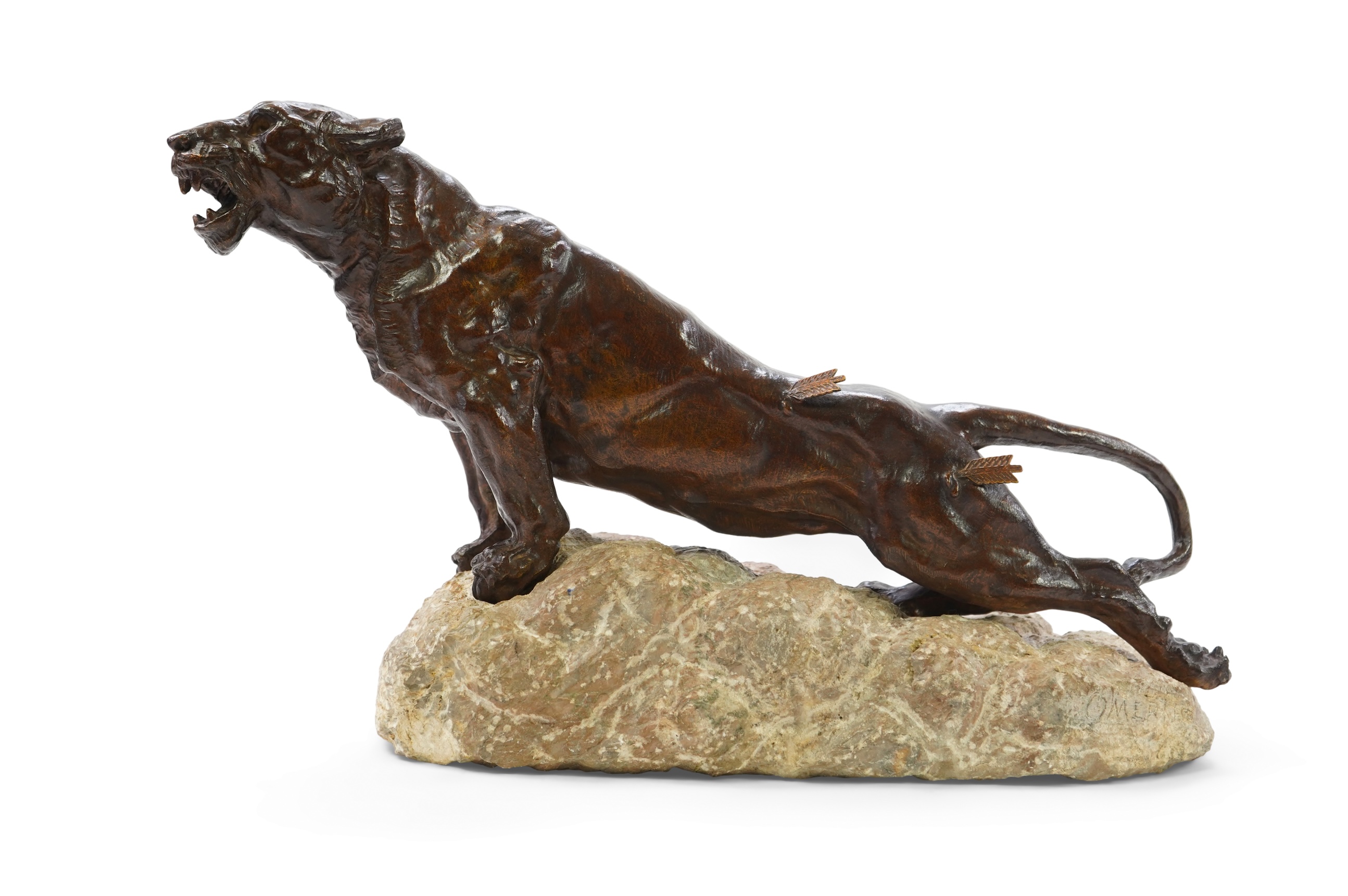 After Thomas François Cartier (French, 1879-1943): 'Wounded Lioness'